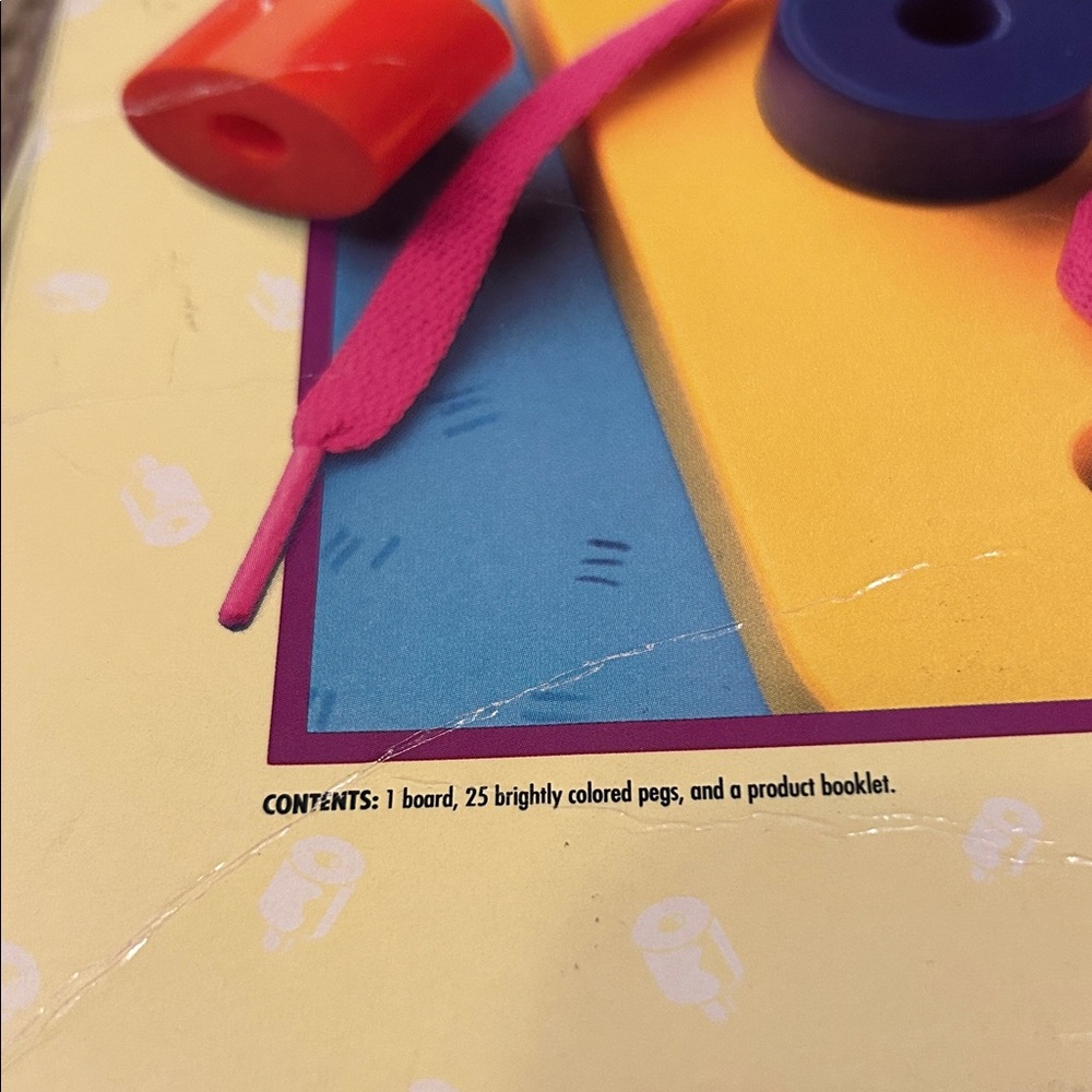 VINTAGE Giant Pegboard Toy with Colorful Pegs - Picture 3 of 4
